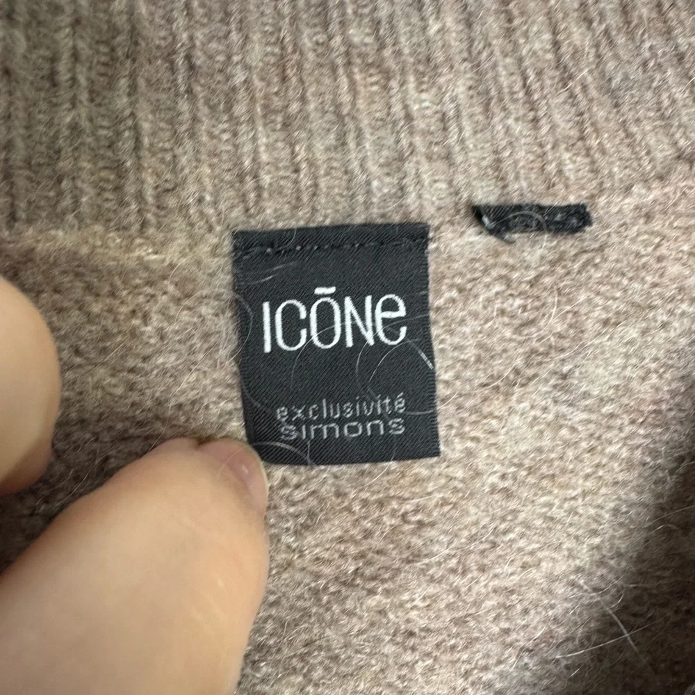 Simons tan wool mohair knit sweater dress - Picture 4 of 8